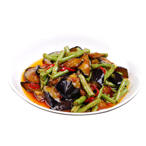 豆角烧茄子美味佳肴，多油辣椒重口味，高清PNG透明图片，生活用品PSD设计素材下载