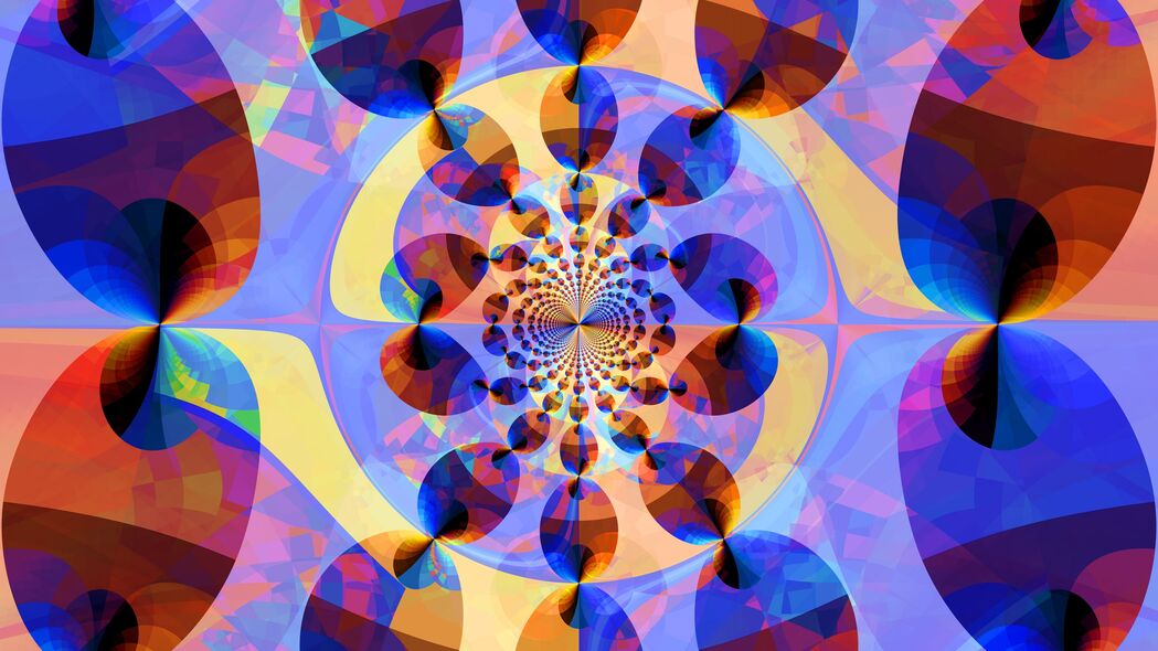 分形图案万花筒，炫彩马赛克4K壁纸，3840x2160超清背景图片下载