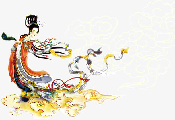 中秋佳节，嫦娥PNG高清透明图片，创意节日元素，设计素材一键下载