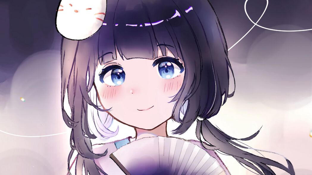 紫韵女孩一瞥，4K动漫风扇艺术壁纸，高清3840x2160下载