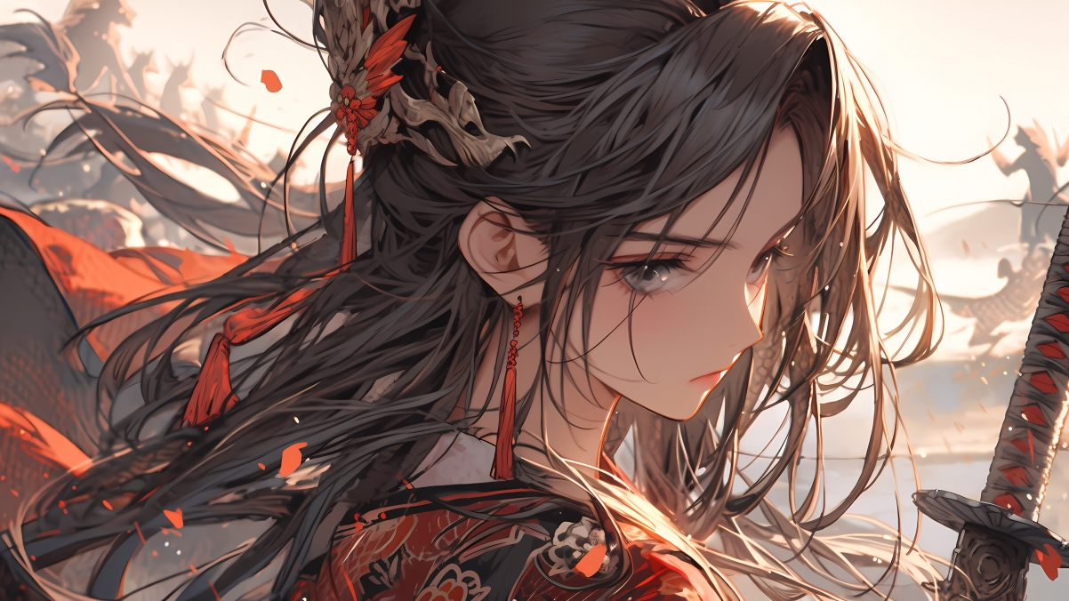 古风剑侠美女，绝美4K动漫壁纸，3840x2160高清下载
