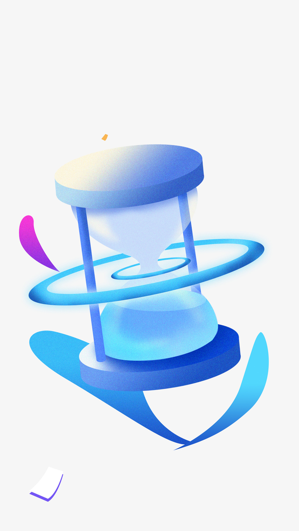 炫酷沙漏手绘元素，高清PNG透明图片，精美点缀设计素材下载