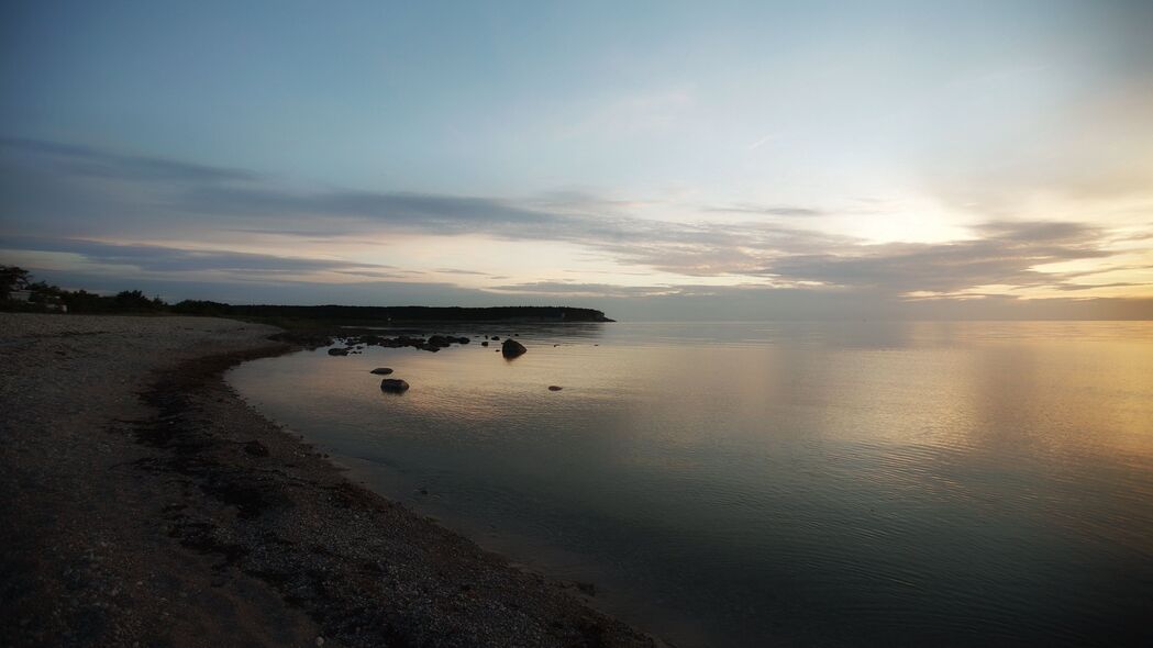 海岸黄昏美景，大海4K超清壁纸，3840x2160高清下载