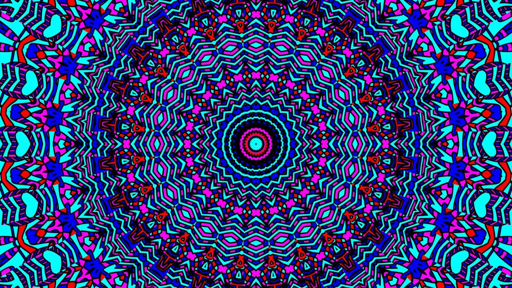 分形圆圈抽象艺术，精选4K高清壁纸，3840x2160超清画质下载