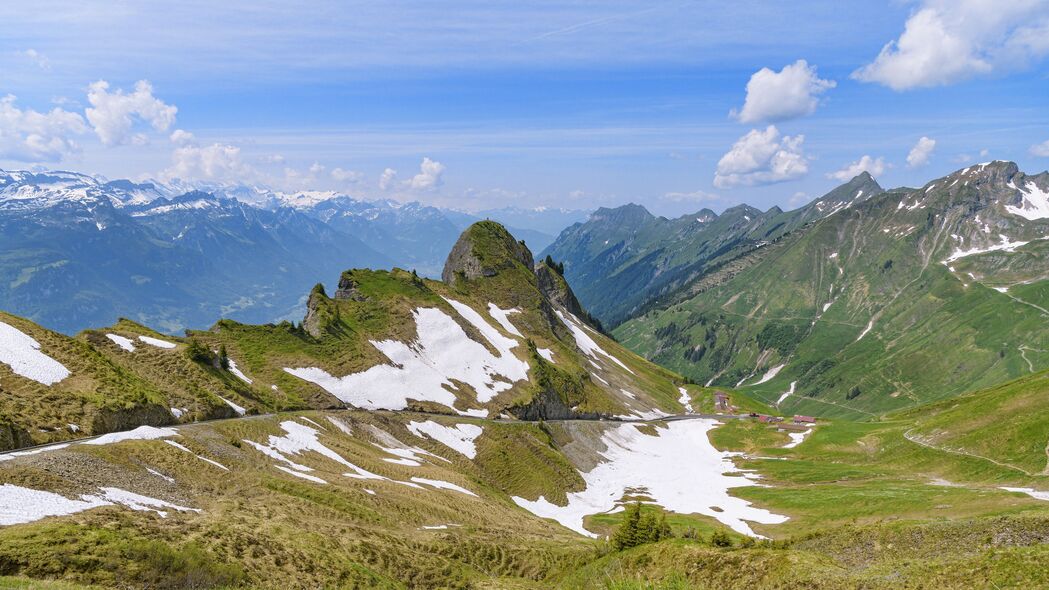 绝美山脉浮雕雪景，自然风光4K壁纸，高清3840x2160分辨率下载
