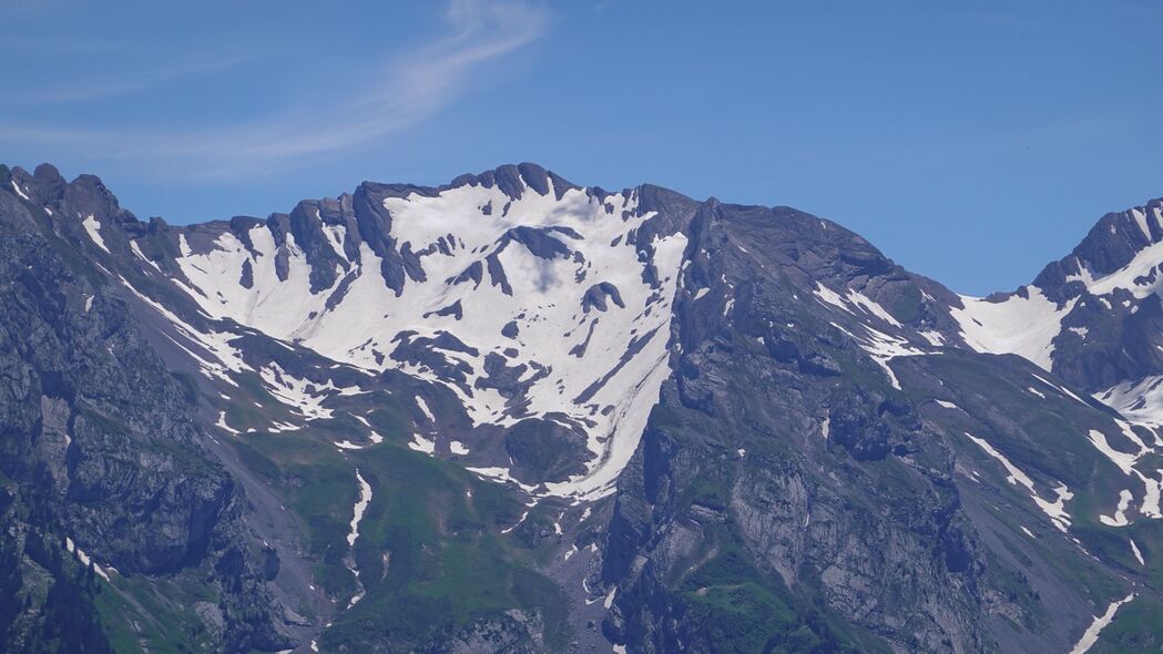 绝美山脉浮雕雪景，高清4K自然风景壁纸（3840x2160）免费下载