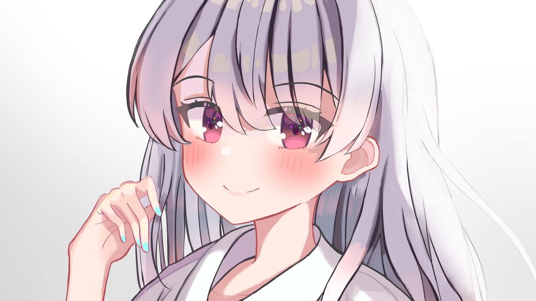 女孩微笑一瞥，动漫衬衫艺术风采，高清4K壁纸3840x2160免费下载