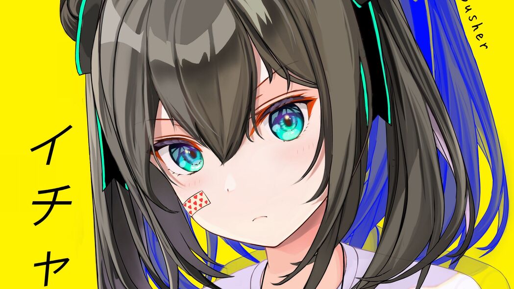 高清4K动漫壁纸下载，明亮黄色主题，3840x2160分辨率，一瞥间的女孩魅力