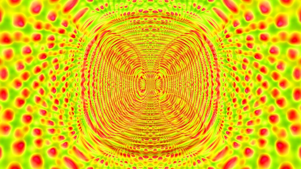 分形抽象图案，明亮4K壁纸，3840x2160超高清背景图片下载
