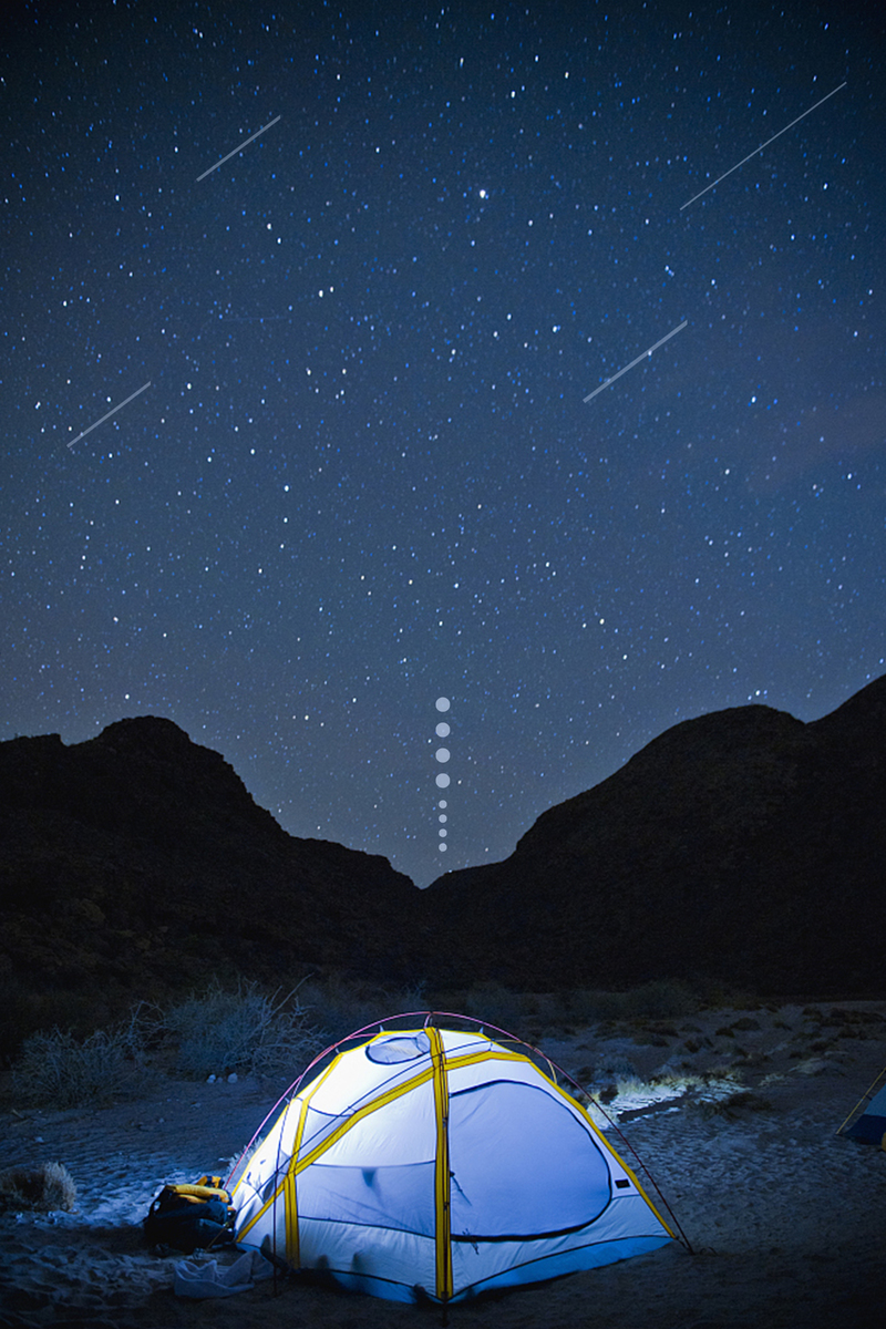 静谧夜空野营拓展海报背景，高清JPG素材，创意图片设计下载