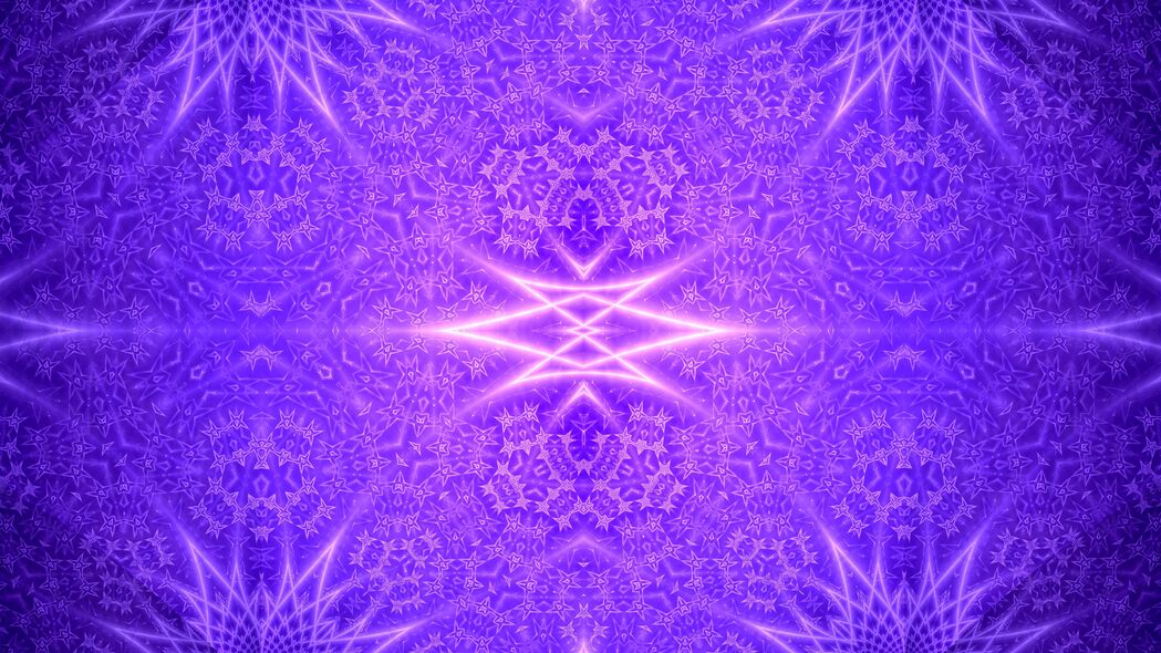 分形线条发光抽象艺术，高清紫色4K壁纸，3840x2160超清分辨率，免费下载