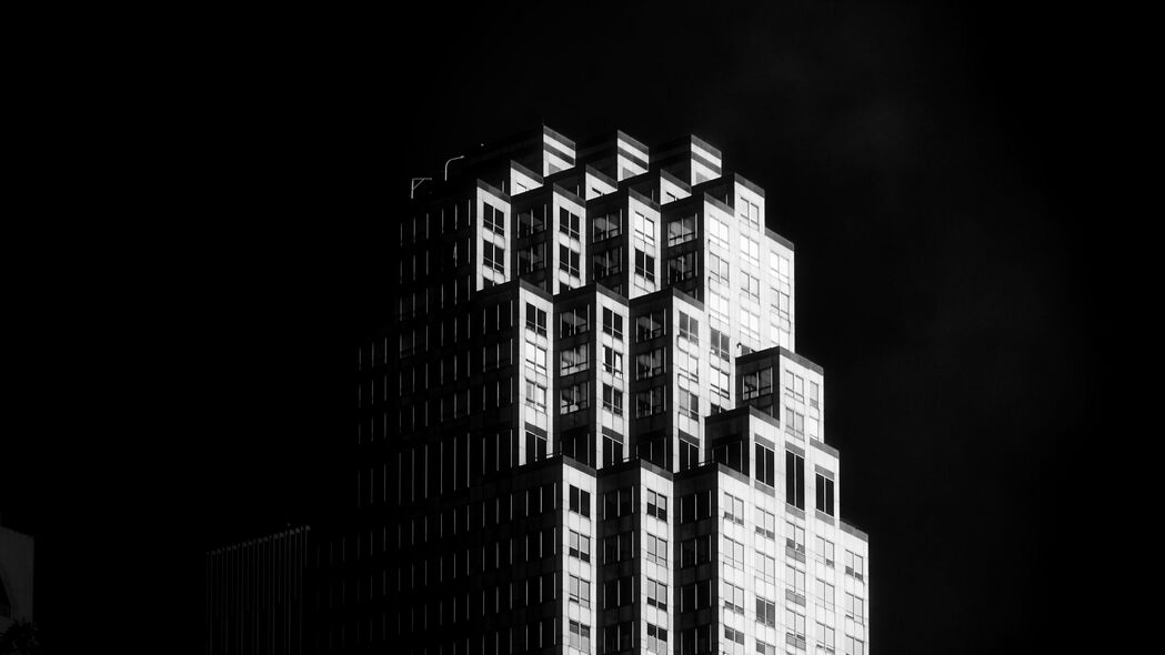4K建筑黑白艺术壁纸，高清3840x2160分辨率，优雅背景图片下载