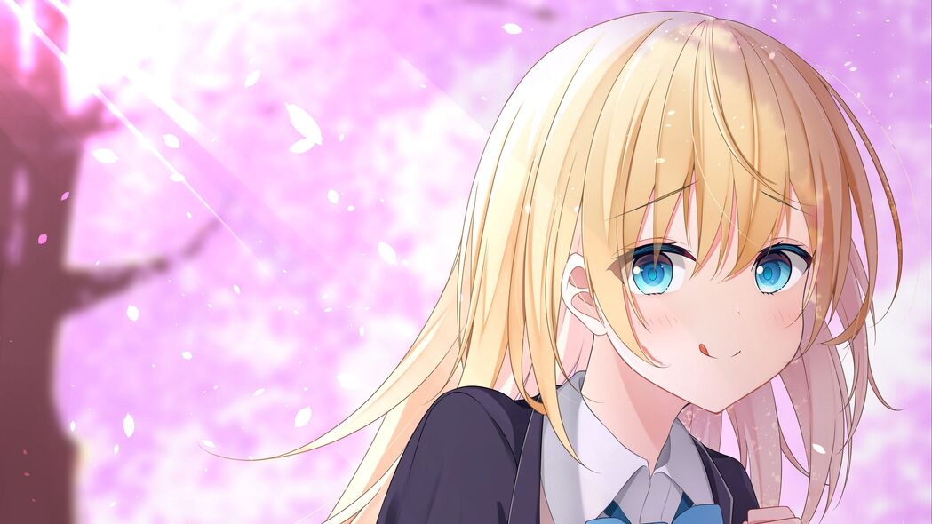 女孩制服微笑，精选4K动漫艺术壁纸，3840x2160高清下载