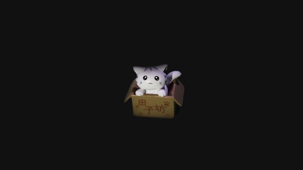 猫盒玩具主题，深色系4K超清壁纸，3840x2160高清大图，一键下载