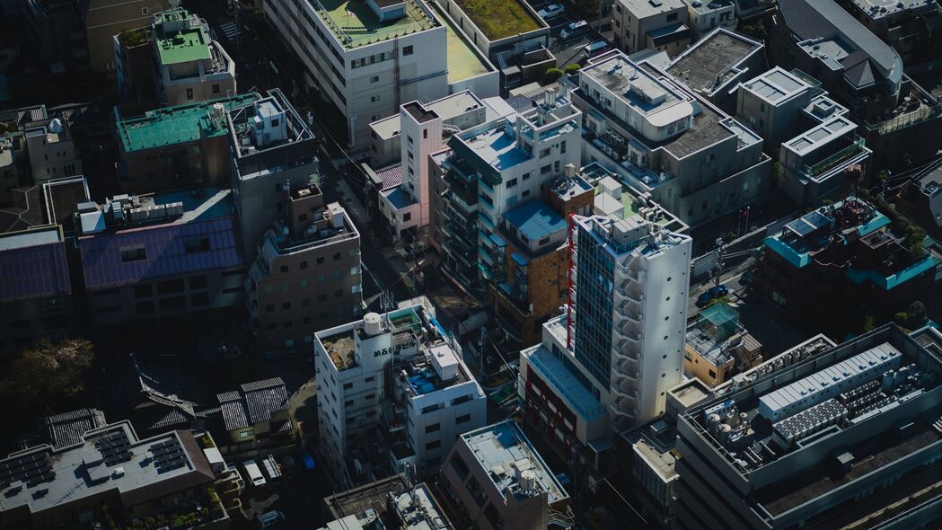 城市高空鸟瞰，建筑高度概览，4K超高清壁纸下载（3840x2160）