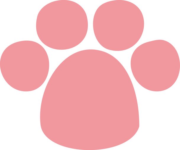 可爱粉色猫爪印，手绘卡通矢量图PNG透明素材下载