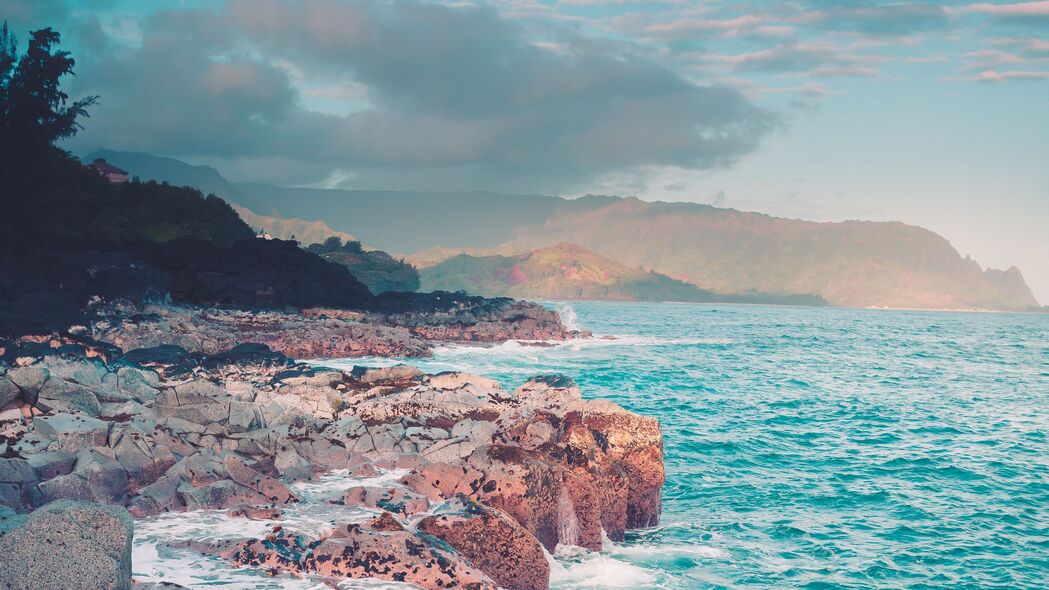 海洋之美，绝美海岸岩石与海浪风景，4K超高清壁纸3840x2160免费下载