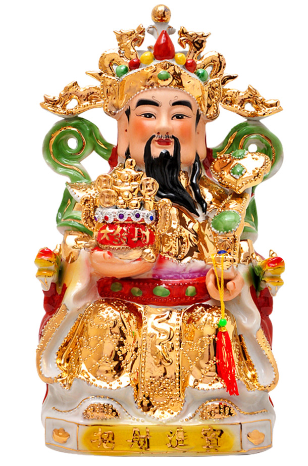 珐琅彩文财神高清PNG透明图片，元旦春节元宵节日元素，设计素材免费下载