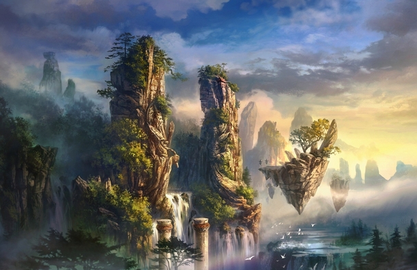 奇幻仙侠原画精选，PNG透明背景高清banner海报素材下载