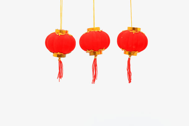 春节红色灯笼PNG透明图，高清节日元素，免费下载（元旦/春节/元宵适用）