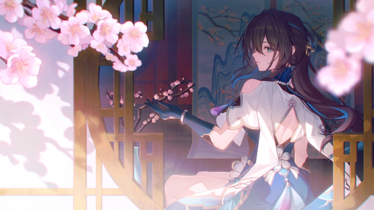 《崩坏·星穹铁道》专属，梅花映衬下的少女风采，超清4K动漫壁纸，震撼视觉享受，一键下载3840x2160高清原图！