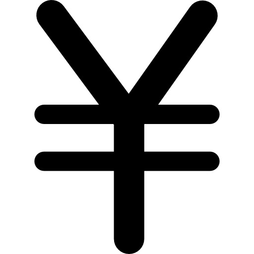 日元货币符号，高清PNG透明图标，免扣元素，设计素材下载