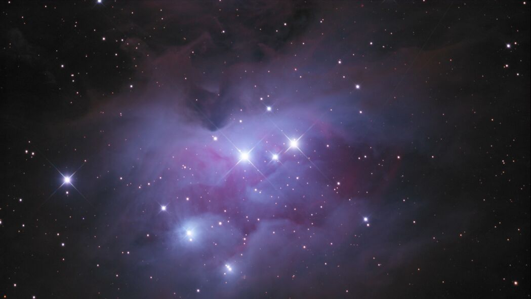 星际紫光，超高清4K星云恒星眩光壁纸，3840x2160分辨率，免费下载