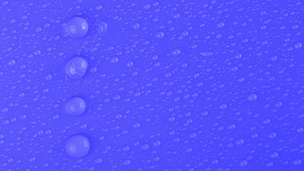 高清蓝色液体微距4K壁纸，水滴之美，3840x2160超高清下载