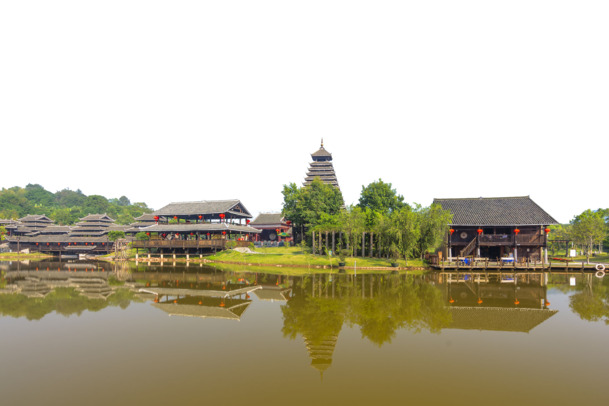 广西鼓楼建筑美景，免抠PNG透明背景图片，高清设计素材下载