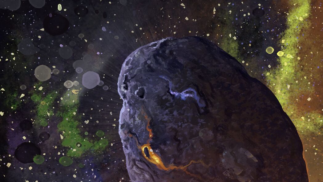 陨石星辰太空艺术，绝美4K壁纸，3840x2160超高清下载