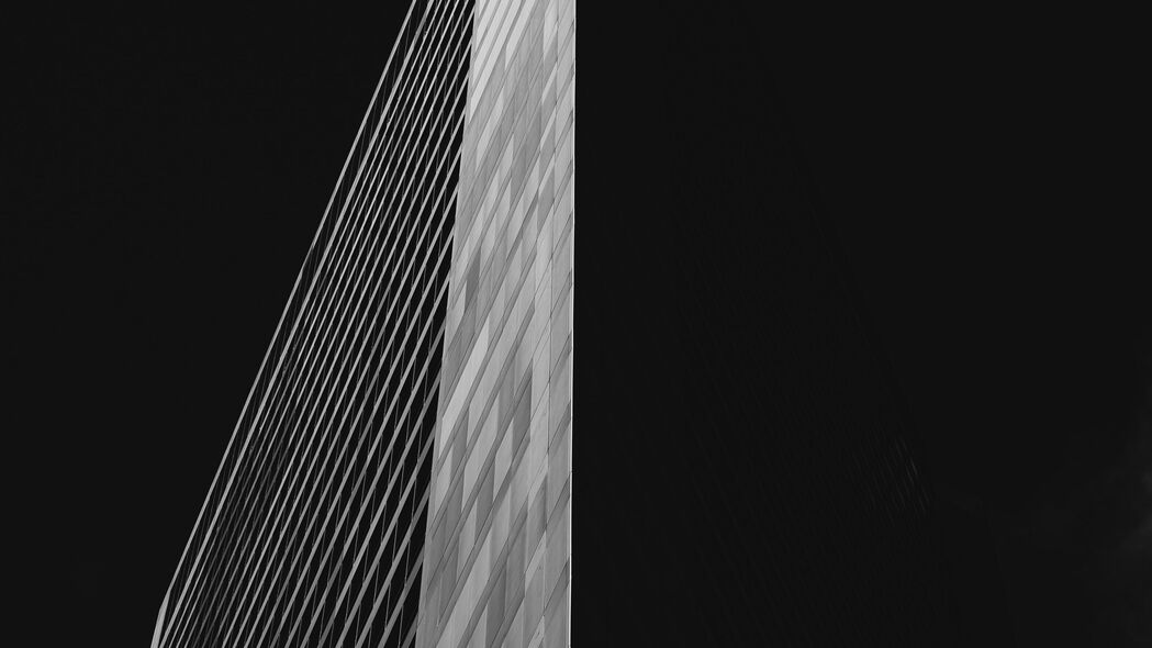 极致建筑边缘黑白艺术，4K高清壁纸下载（3840x2160）