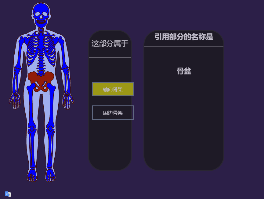 css鼠标悬停效果，人体骨骼模型全身图解素材
