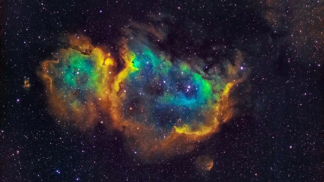 太空星云辉光，彩色恒星4K超清壁纸，3840x2160高清背景图片免费下载