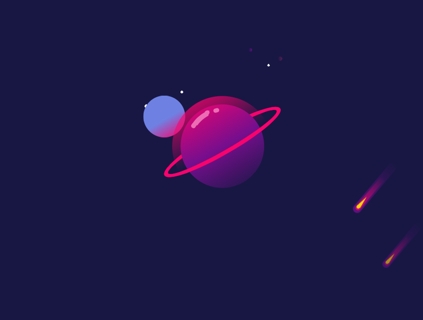 行星动态图片素材，卡通宇宙背景图下载