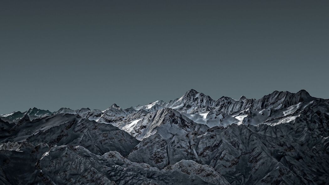 山脉雪景黄昏风光，绝美4K高清壁纸（3840x2160）免费下载