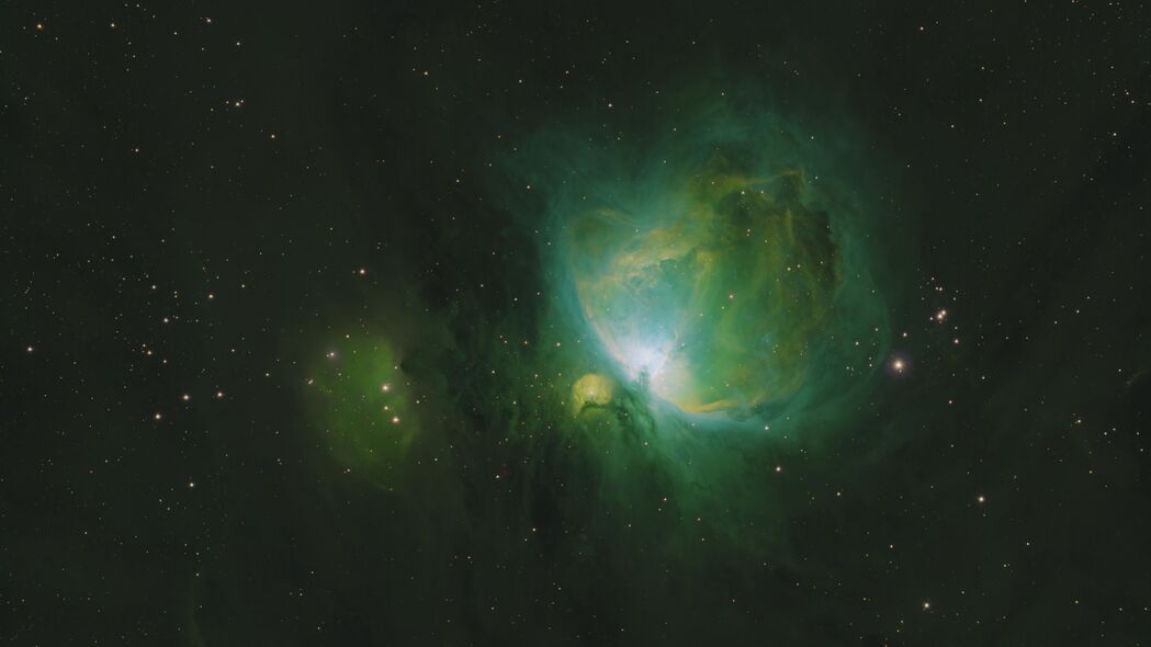 星云辉光闪耀，高清绿色4K星空壁纸，3840x2160超高清下载