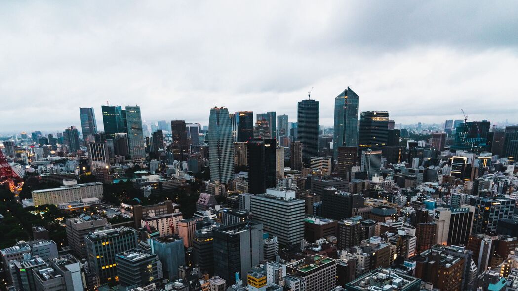 建筑之美，东京大都市4K鸟瞰图，3840x2160超清壁纸下载