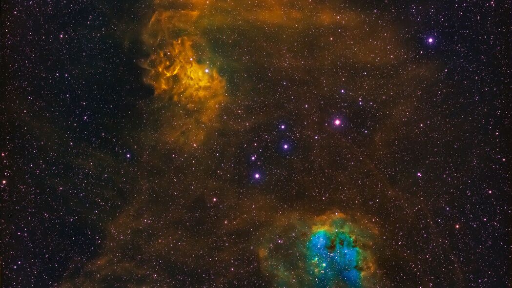 【绝美星空】彩色星云恒星云空间4K超清壁纸，3840x2160高清分辨率，免费下载！