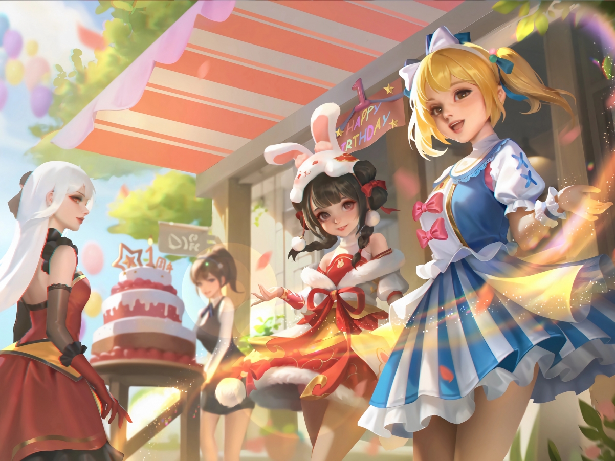 《开间小店》美女平板壁纸，可爱风格高清图片，2732x2048分辨率，一键下载