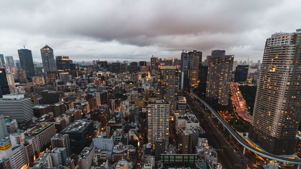 东京都市鸟瞰，绝美建筑风光，4K超清壁纸3840x2160免费下载