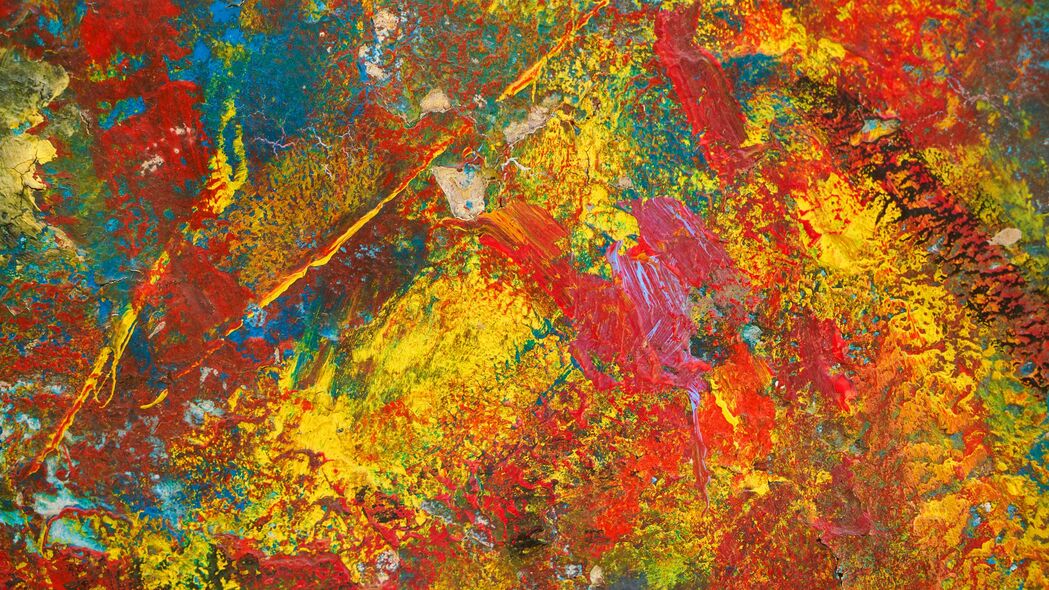 抽象彩色点划绘画，精选4K高清壁纸，3840x2160超高清背景图片下载