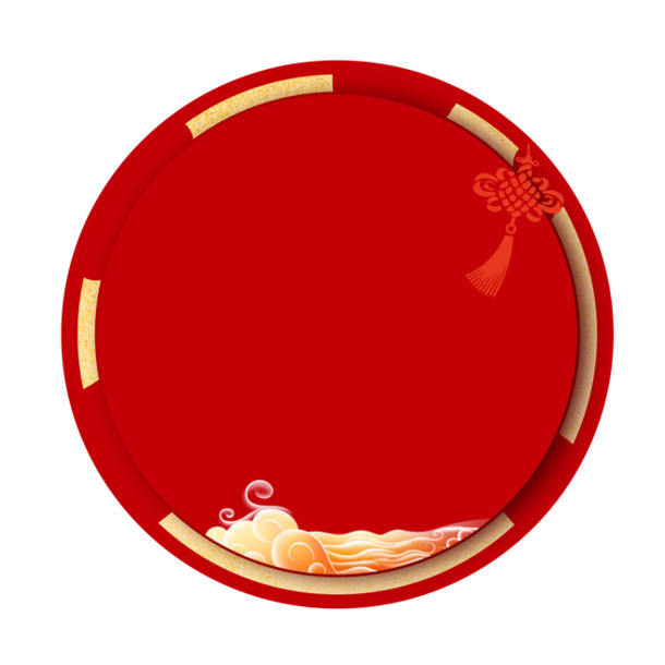 “大红古韵节日元素，高清PNG透明图片，元旦春节元宵素材下载”