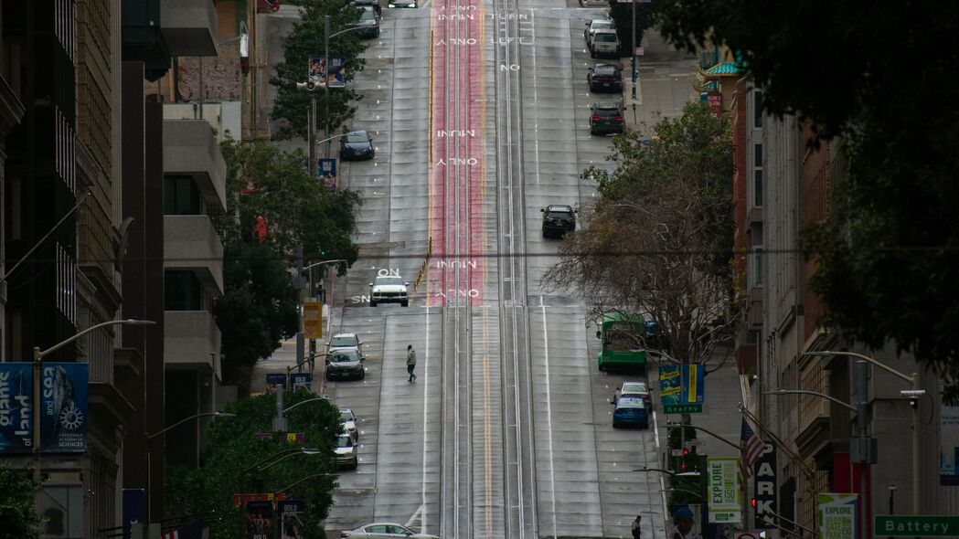 街道漫步，道路延伸，山丘远眺——城市风光4K壁纸，3840x2160高清下载