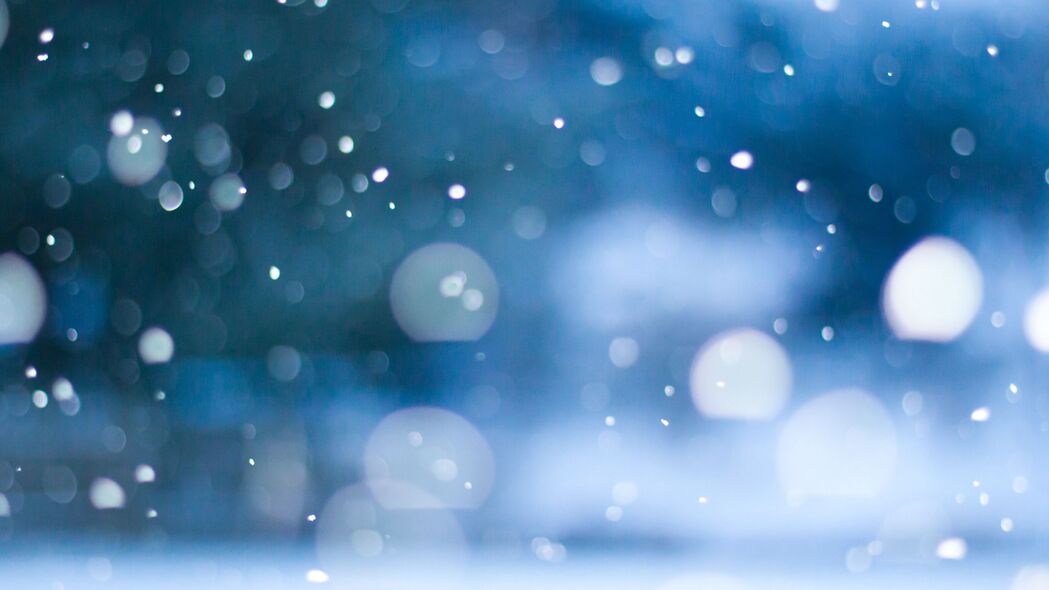 雪景眩光圆圈散焦模糊4K壁纸，超清3840x2160背景图片，一键下载高清体验