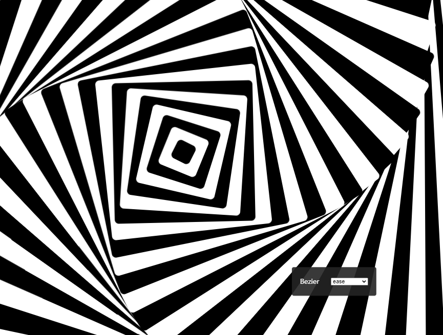 纯css背景动画，黑白线条旋转动态图素材