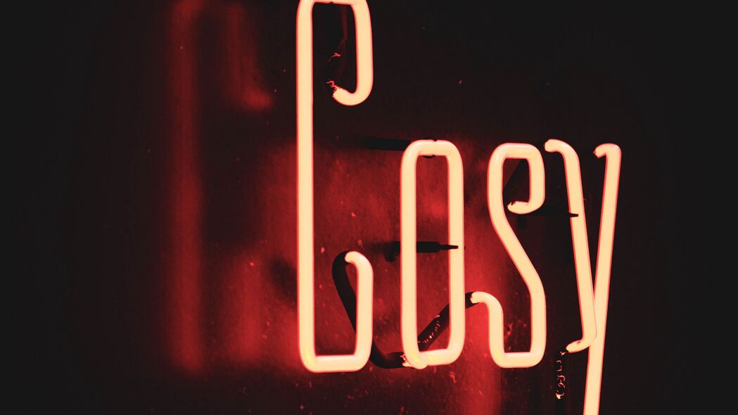gosy 霓虹灯文字艺术，浅色与深色交织，4K高清壁纸下载（3840x2160）