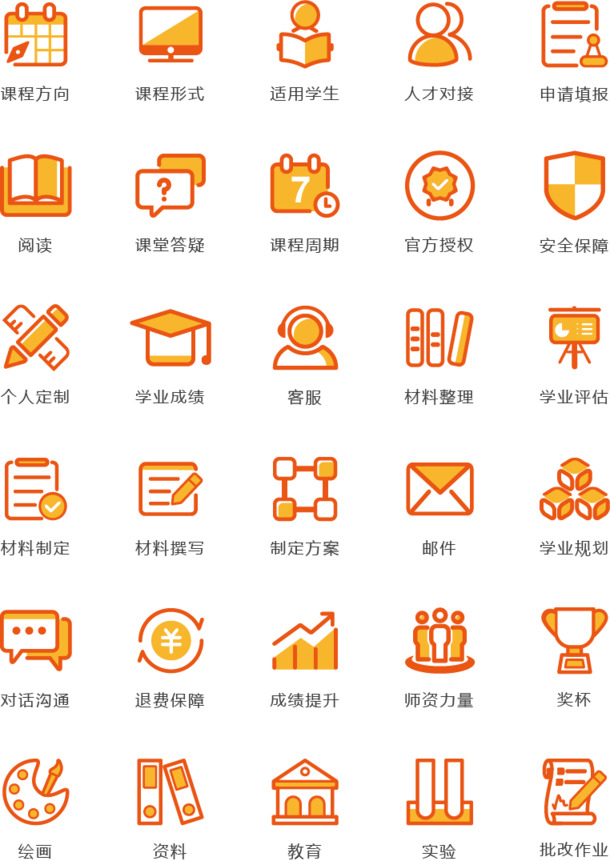 教育矢量图标，高清PNG透明免扣素材，AI格式设计资源下载