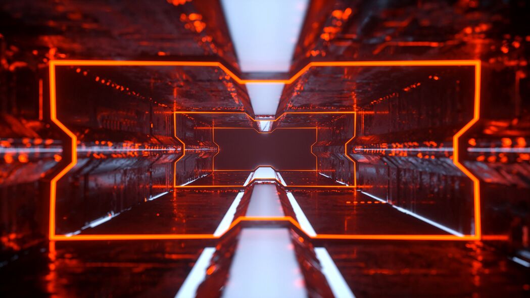 隧道霓虹，3D照明盛宴！高清4K壁纸，3840x2160精美背景图片下载