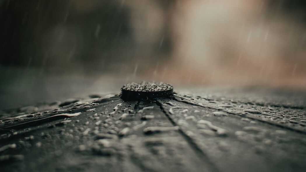 雨伞雨滴之美，超清4K宏观壁纸，3840x2160高清背景图片，一键下载