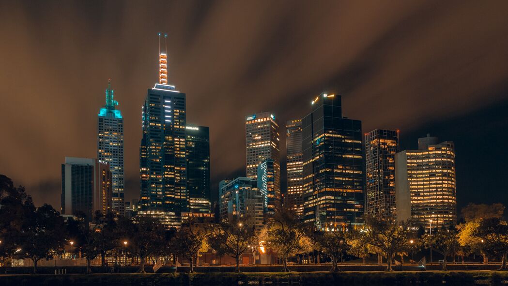 摩天大楼璀璨夜景，超清4K建筑灯光壁纸，3840x2160高清下载